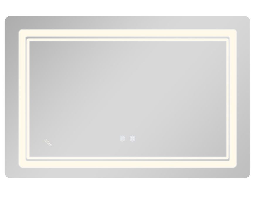 Дзеркало Qtap Cardinal CA2 800&times;600 прямокутне з LED-підсвічуванням Touch, з антизапотіванням, з димером, рег. темп. кольору (3000-6500 K) QT0478C806048457