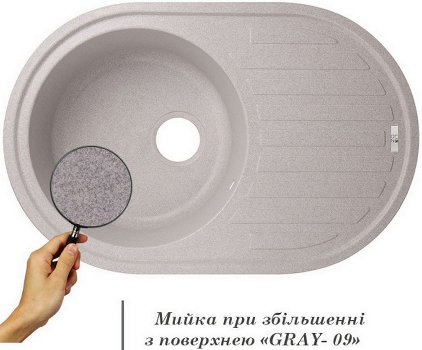 Кухонна мийка LIDZ 780x500/200 GRA-09 (LIDZGRA09780500200) - LIDZGRA09780500200