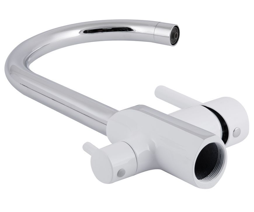 Змішувач для кухні Qtap Grand з підключенням для питної води Chrome/White QTGRA362CRW45668 - QTGRA362CRW45668