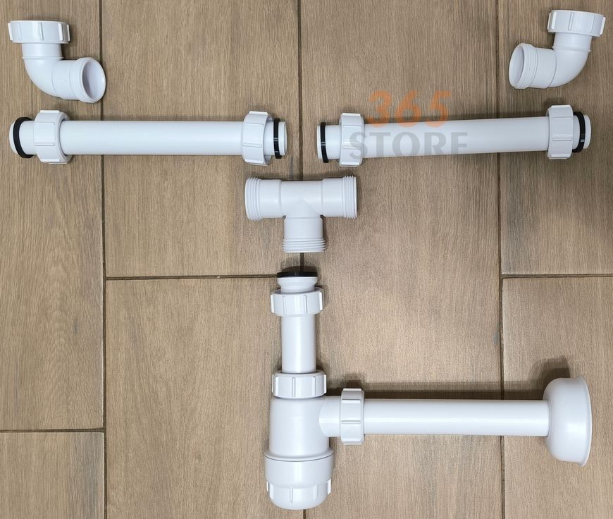 Сифон для умивальника McALPINE 1 1/4&Prime; x 32 мм подвійний HC2+PIPE - HC2+PIPE