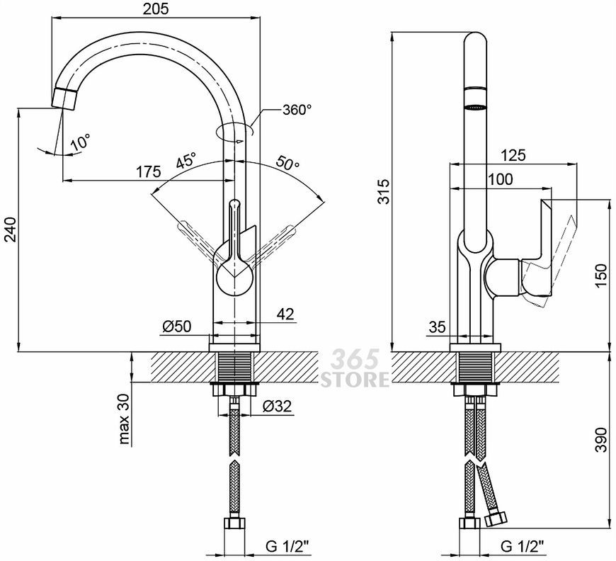 Змішувач для кухні Q-TAP Grand WCR 007F - QTGRAWCR007F
