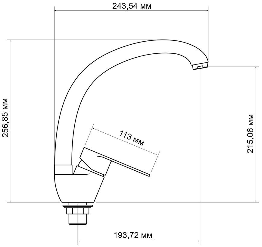 Змішувач для кухні Lidz Tani 008F Chrome LDTAN008FCRM44971 - LDTAN008FCRM44971