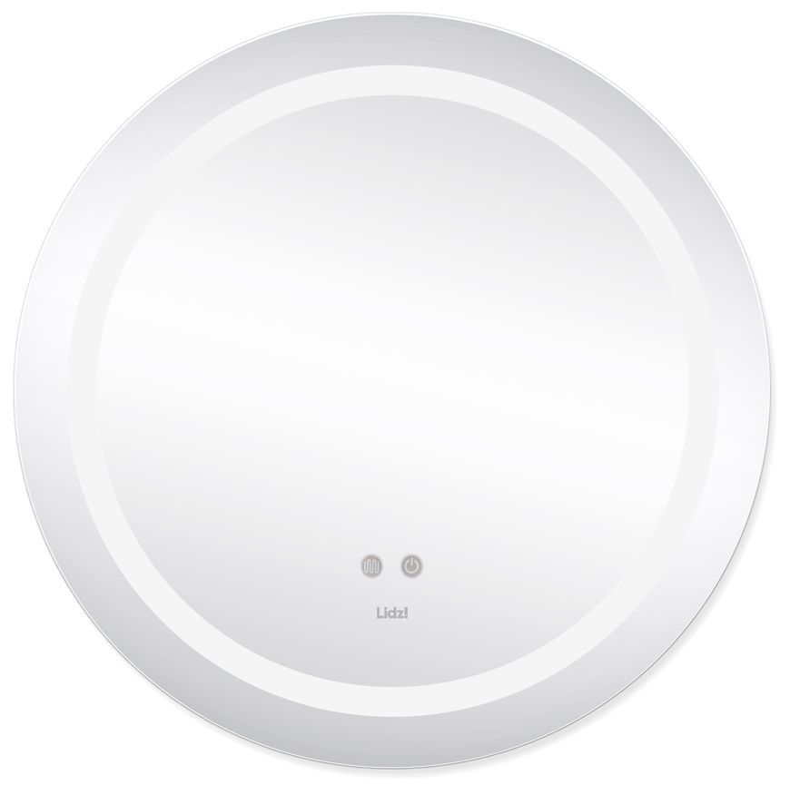 Дзеркало Lidz Aria 600 мм з LED-підсвічуванням Touch, з антизапотіванням, з димером, рег. яскравості LD78LR600