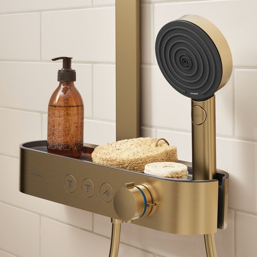 Душова система HANSGROHE Pulsify S Showerpipe 260 2jet з термостатом Brushed Bronze 24240140 бронза - 24240140
