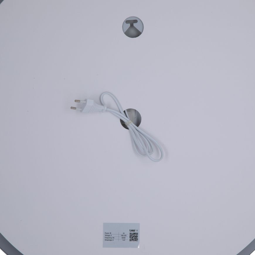 Дзеркало Lidz Aria 600 мм з LED-підсвічуванням Touch, з антизапотіванням, з димером, рег. яскравості LD78LR600