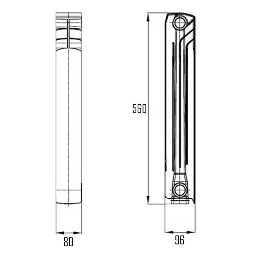 Радіатор біметалевий THERMO ALLIANCE Bi-Magnum 500/96 - M50096B