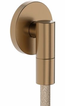 Шланговое подсоединение HANSGROHE FixFit Fine S с обратным клапаном Brushed Bronze 28882140 бронза - 28882140