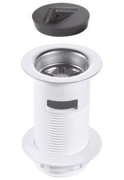 Злив McALPINE до умивальника 1 1/4&Prime; x 60 мм з переливом та корком BSW1 - BSW1