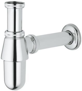 Сифон для кухонної мийки McALPINE без зливу 1 1/2&Prime; x 40 мм хром латунь 200S