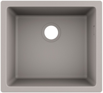 Кухонна мийка HANSGROHE S510-U450 під стільницю 500х450 Concretegrey сірий бетон 43431380 - 43431380