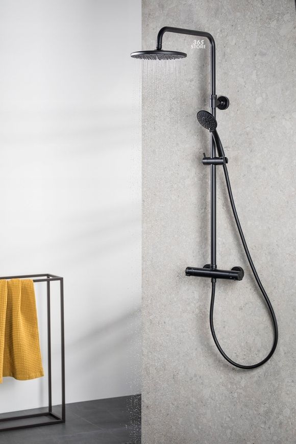 Душевая система KFA ARMATURA MOZA BLACK с термостатическим смесителем (5736-910-81) - 5736-910-81