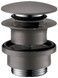 Донный клапан HANSGROHE push-open универсальный Brushed Black Chrome 50100340 черный хром - 50100340 - 1