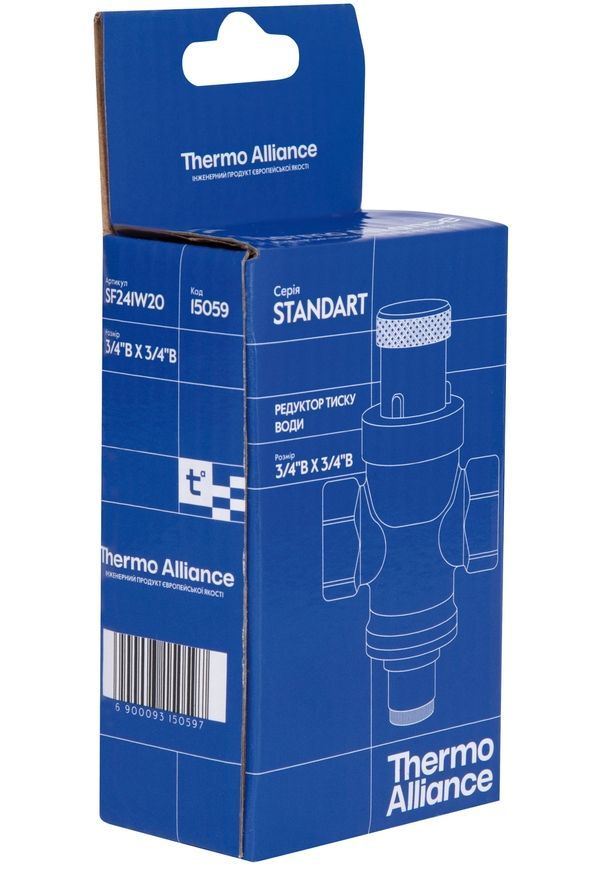 Редуктор тиску води посилений Thermo Alliance Standart 3/4" ВР PN16 латунь SF241W20 - SF241W20