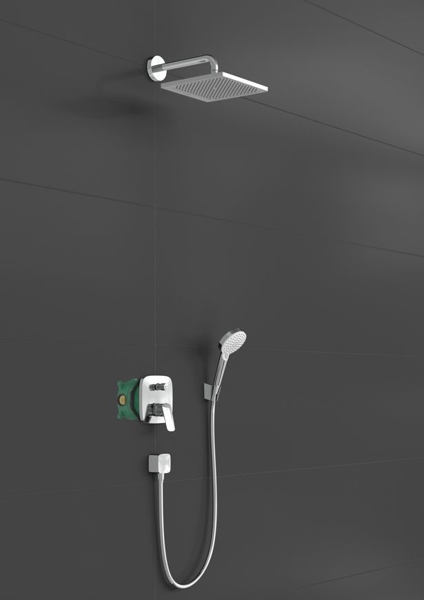 Душова система HANSGROHE Crometta E 240 1jet з одноважільним змішувачем 8 в 1 хром 27957000 - 27957000