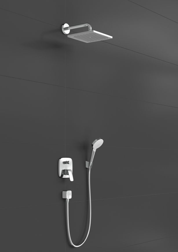 Душова система HANSGROHE Crometta E 240 1jet з одноважільним змішувачем 8 в 1 хром 27957000 - 27957000