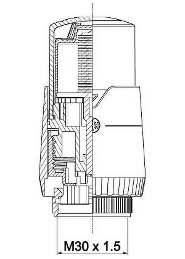 Термоголовка рідинна ARMATURA GT M30x1,5 графіт 886-500-61 - 886-500-61