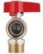 Кран кульовий кутовий з накидною гайкою Thermo Alliance Standart 3/4" ВЗ латунь PN40 TAS224W20