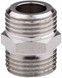Ніпель латунний SD Forte 3/8"х3/8" рівнопрохідний нікельований SF3589