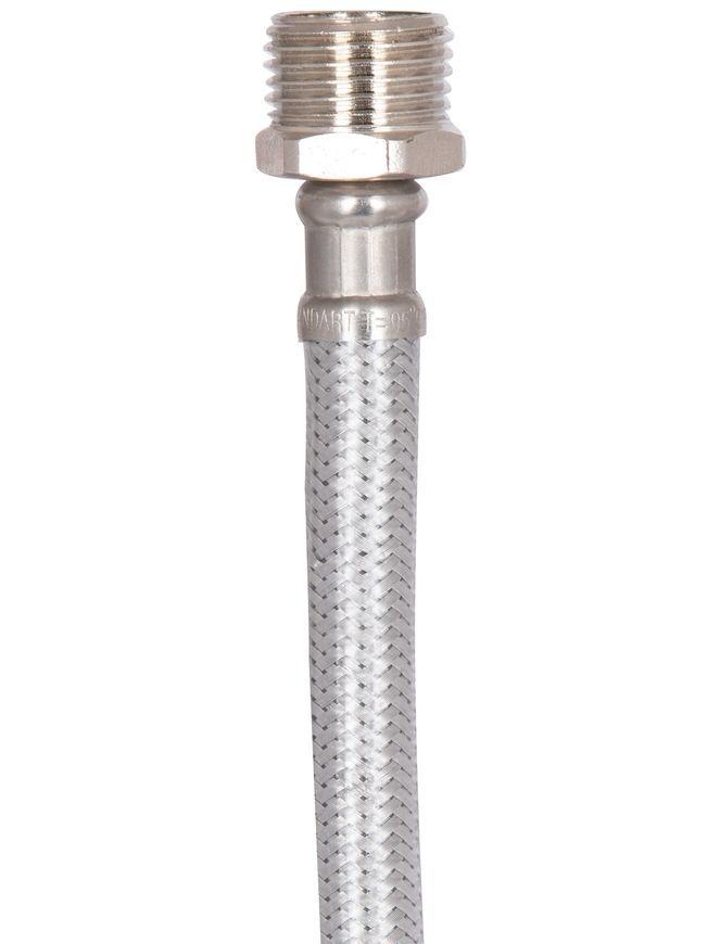 Шланг для підключення води Thermo Alliance Standart 20 см 1/2"x1/2" ВЗ нерж. обплетення в силіконі TAS390W20