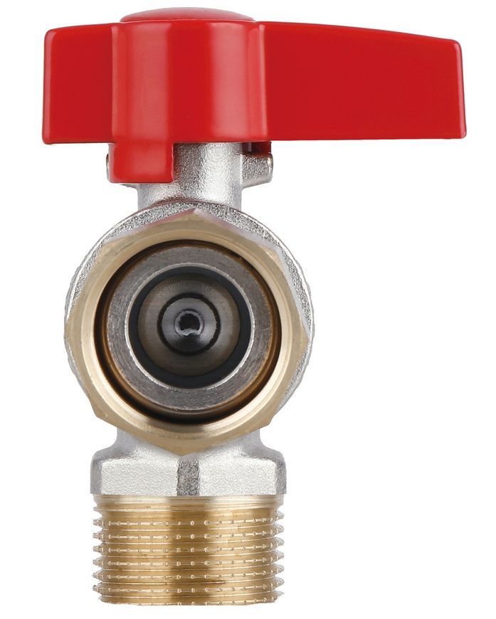 Кран кульовий кутовий з накидною гайкою Thermo Alliance Standart 3/4" ВЗ латунь PN40 TAS224W20
