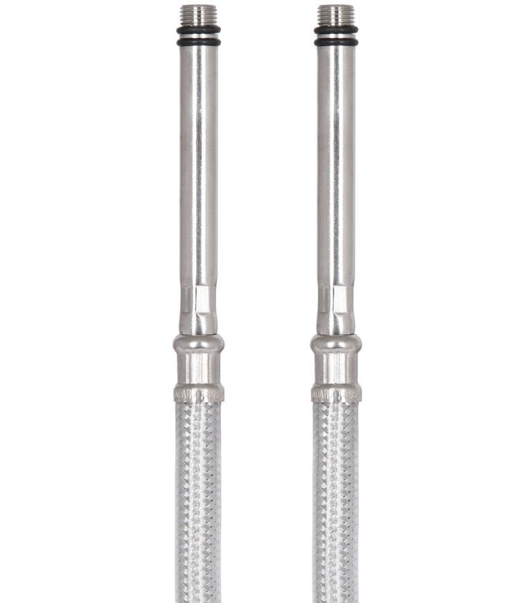 Шланг для подключения смесителя (пара) Thermo Alliance Standart 60 см M10x1/2"ВР длинный, нерж. оплетка в силиконе TAS391W60L