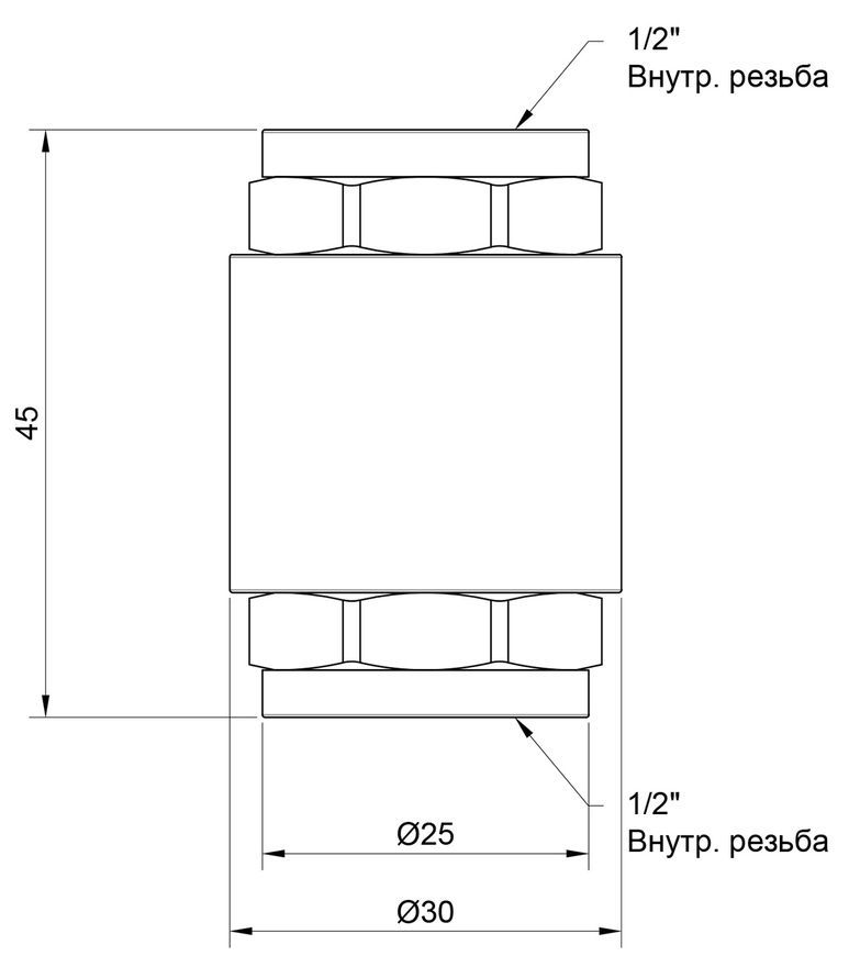 Зворотний клапан SD PLUS з латунним штоком 1/2" SD240W15 - SD240W15