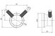 Крючок двойной настенный Imprese Brenta графитовый хром ZMK091908210