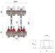 Колектор з витратомірами Thermo Alliance Standart 1" 4 виходи 3/4" + євроконуси 3/4''х16&times;2 SD235W448885 - SD235W448885 - 2