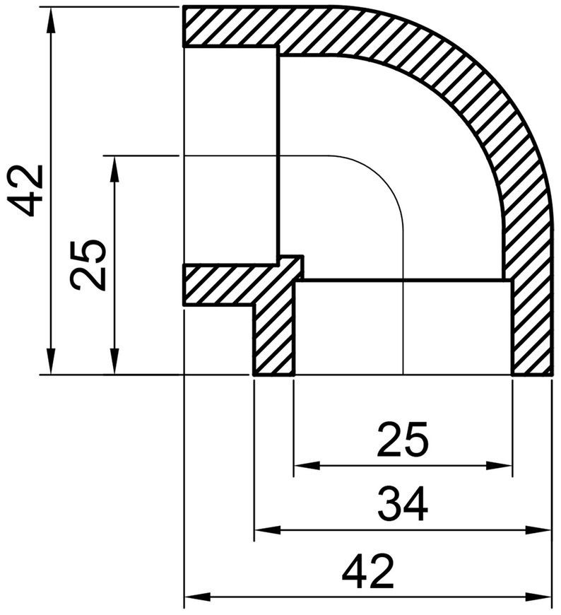 Уголок PPR ALFA PLAST 25, 90&deg; APEL9025XXX - APEL9025XXX