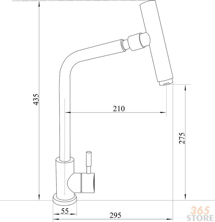 Змішувач для мийки IMPERIAL 31-107-32 з поворотним виливом - IMP3110732