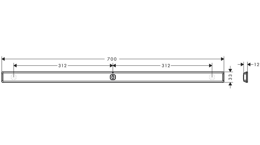 Тримач аксесуарів (настінна планка) HANSGROHE WallStoris 70 см Matt White 27904700 білий матовий