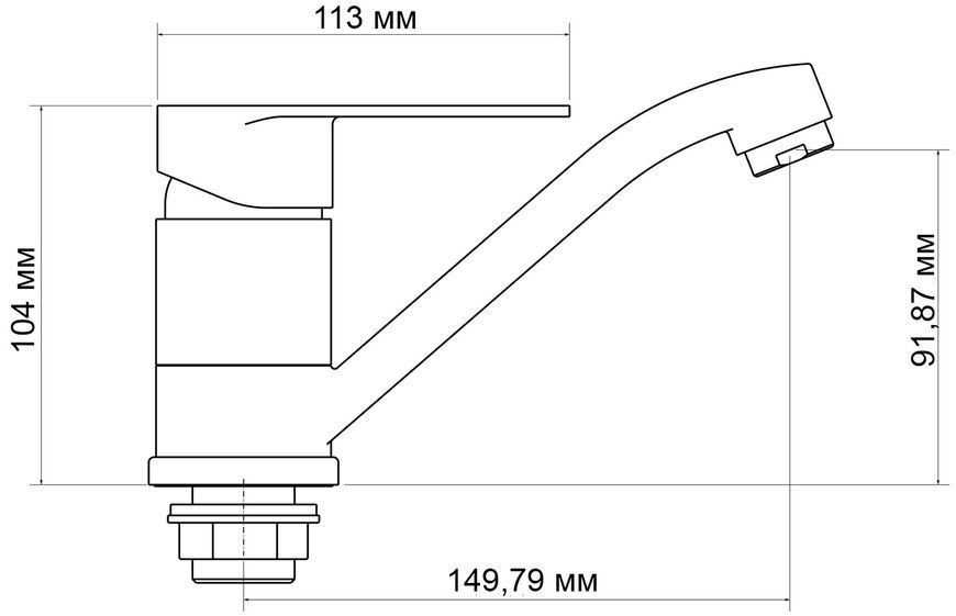 Змішувач для кухні Lidz Tani 003M Chrome LDTAN003MCRM44969 - LDTAN003MCRM44969
