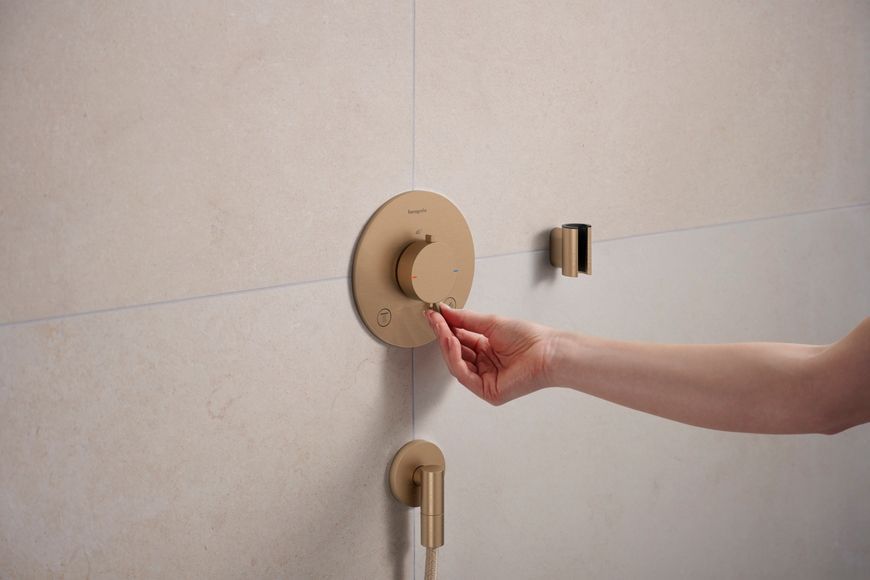 Шлангове під&rsquo;єднання HANSGROHE FixFit Fine S зі зворотним клапаном Brushed Bronze 28882140 бронза - 28882140