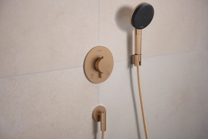 Шлангове під&rsquo;єднання HANSGROHE FixFit Fine S зі зворотним клапаном Brushed Bronze 28882140 бронза - 28882140