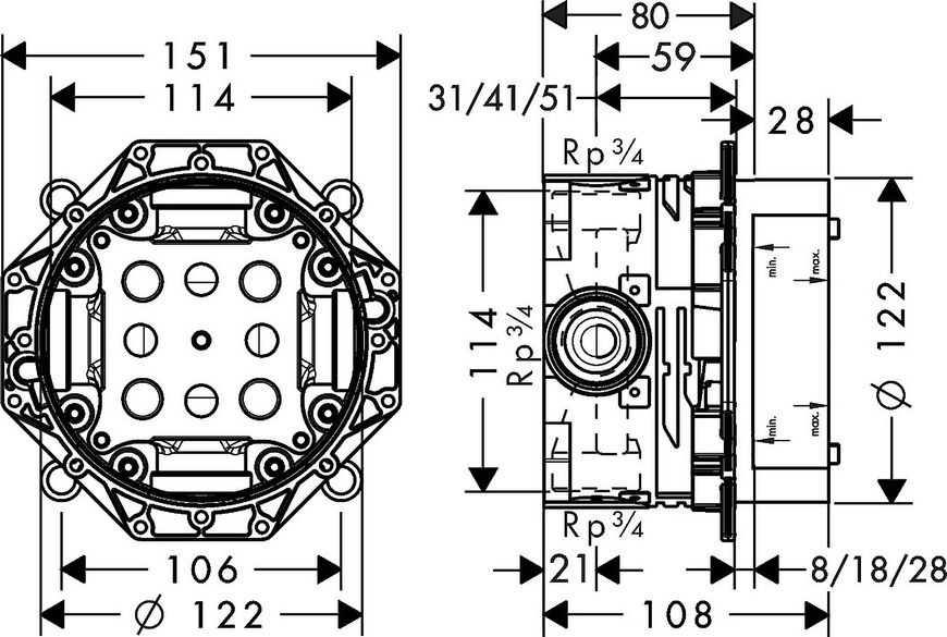 Душова система HANSGROHE Crometta E 240 1jet з одноважільним змішувачем 8 в 1 хром 27957000 - 27957000