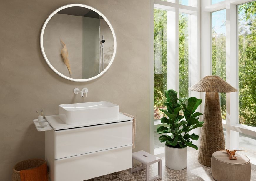 Смеситель для раковины скрытого монтажа HANSGROHE Tecturis S 22,5 см EcoSmart+ Matt White 73351700 белый с д/к - 73351700
