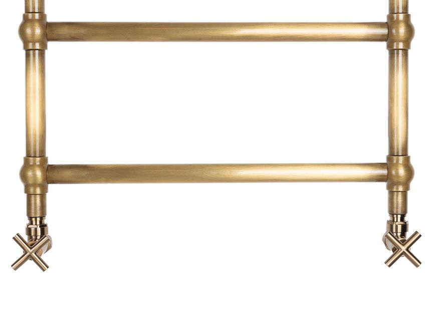 Кран для рушникосушарки кутовий NAVIN Преміум антична бронза 3/4"х1/2", 2 шт. (21-531530-4704) - 21-531530-4704