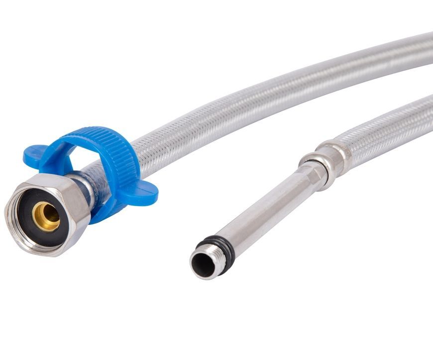 Шланг для подключения смесителя (пара) Thermo Alliance Standart 60 см M10x1/2"ВР длинный, нерж. оплетка в силиконе TAS391W60L