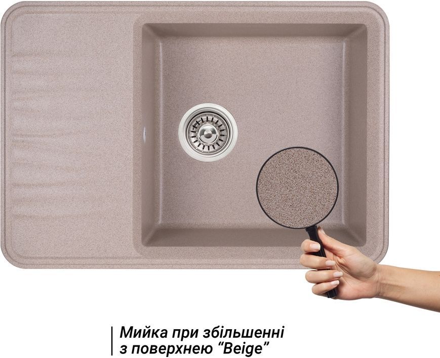Кухонная мойка QTAP CS 7440 Beige (QT7440BEI551) - QT7440BEI551