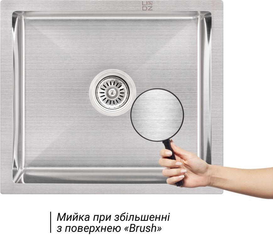 Кухонная мойка LIDZ Handmade H5245 Brushed Steel 3,0/0,8 LDH5245BRU35386 - LDH5245BRU35386