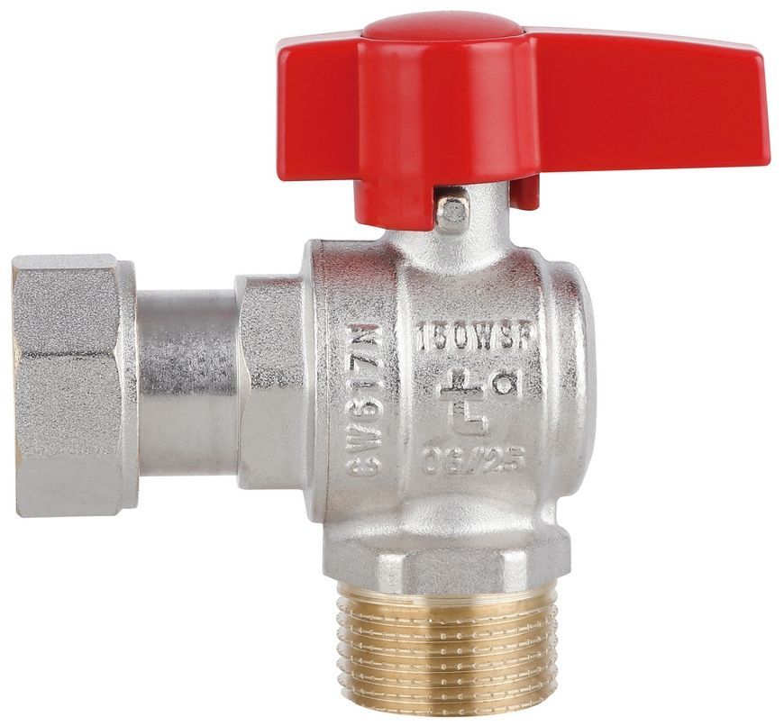 Кран кульовий кутовий з накидною гайкою Thermo Alliance Standart 3/4" ВЗ латунь PN40 TAS224W20