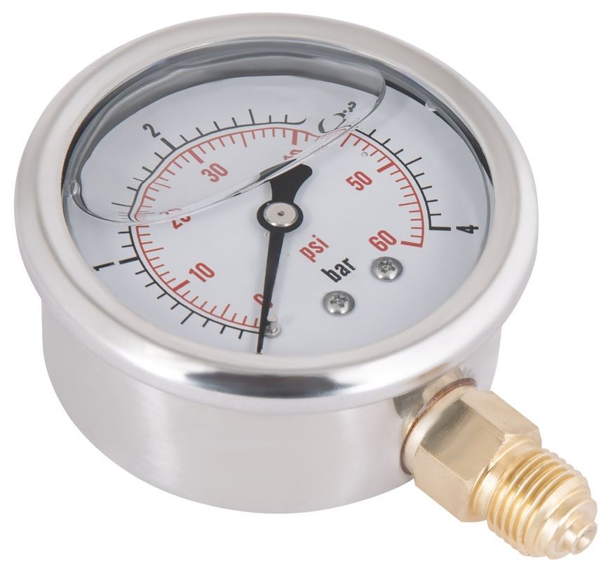 Манометр глицериновый Thermo Alliance Forte 63 мм 1/4"НР с нижним подключением латунь 0-4 бар TAF170G4B