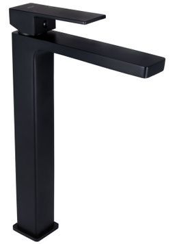 Змішувач для раковини Qtap Gemini високий Black Matt QTGEM269BLM45678 латунь - QTGEM269BLM45678