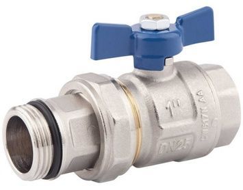 Кран шаровой с "американкой" ICMA Blue 1" с антипротечкой прямой №215 - 87215AF12