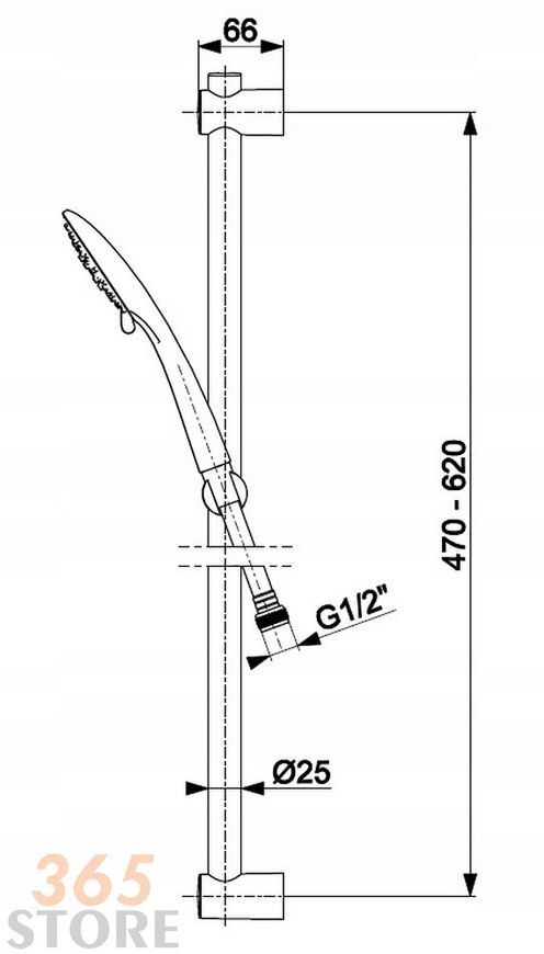 Душевая стойка KFA ARMATURA MOZA CHROME 841-365-00 - 841-365-00