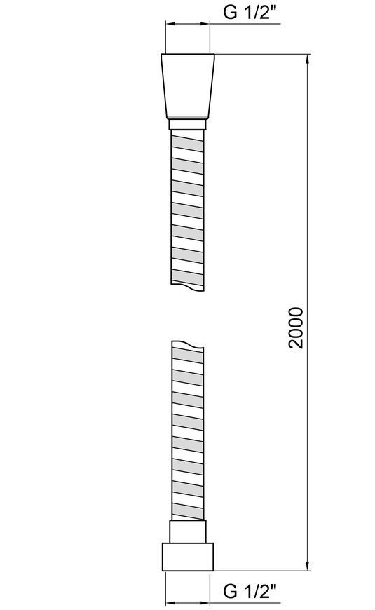 Шланг для душа QTAP 0052-C 2,0 м - QT0052C