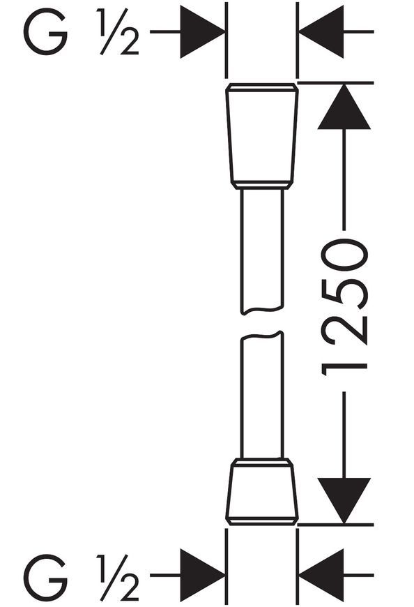 Шланг для душу HANSGROHE ISIFLEX 28272000 125 см хром - 28272000