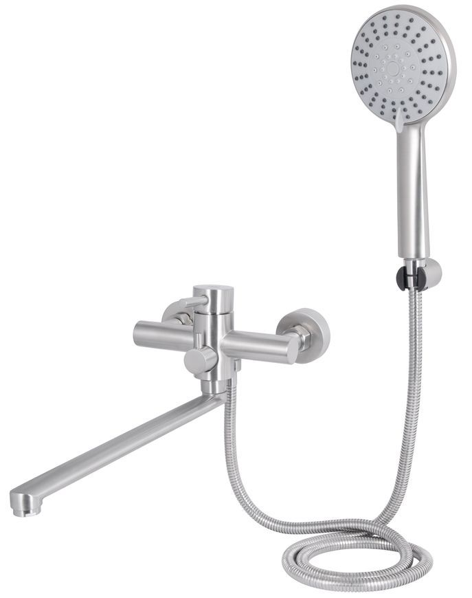 Смеситель для ванны Lidz Aria 005 Nickel длинный излив LDARI005NKS34939 - LDARI005NKS34939