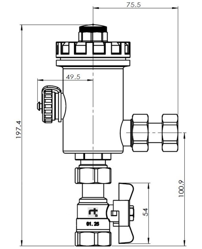 Фільтр магнітний самопромивний Thermo Alliance Standart 3/4" SF129W20 (сепаратор бруду, дешламатор)