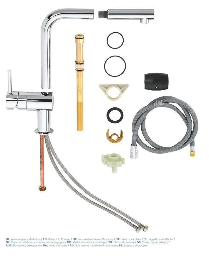 Смеситель для мойки GROHE&nbsp;Minta с выдвижным изливом 32168000 - 32168000
